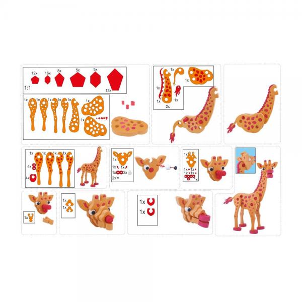 3D Puzzle Construction Foam - Giraffe