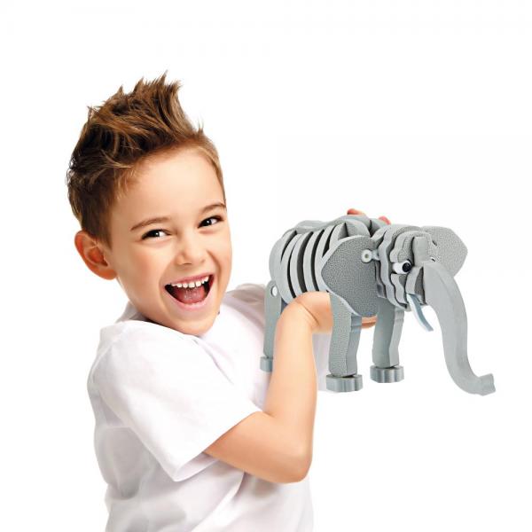 3D Puzzle Construction Foam Elephant