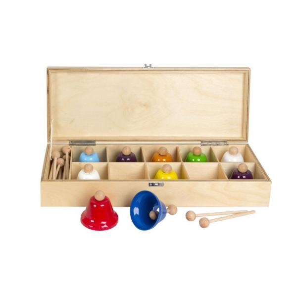 Combi bells in wooden box