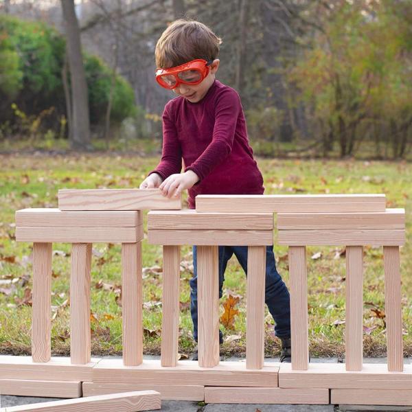 Construction set wooden beams