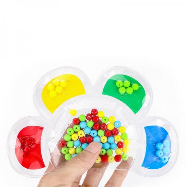 Flower bead matching fidget puzzle