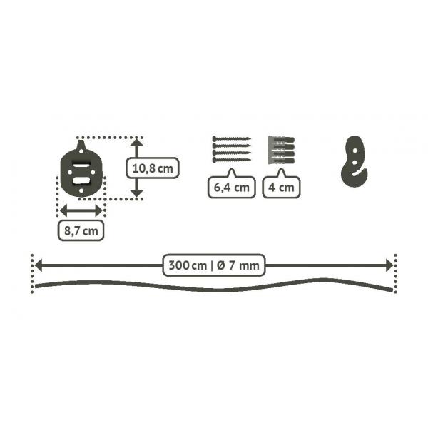 Fixation set for hanging chair (1 suspension point)