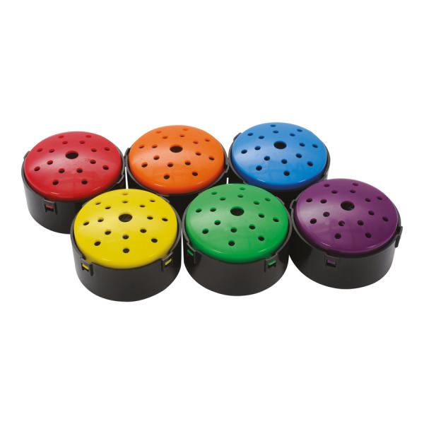 Coloured Recordable Button - set of 6