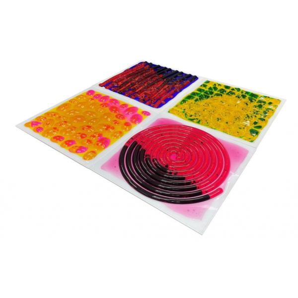 Textured sensory liquid tiles - set of 4