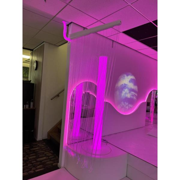 Shimmering curtain set 2 x 1 m with movable rod