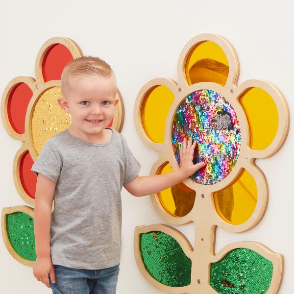 Glitter wall flower - yellow