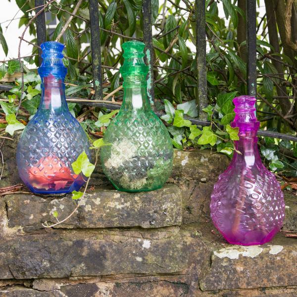 Large coloured bottles