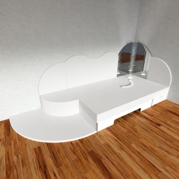 Extended corner module with waterbed comfort 160x200cm
