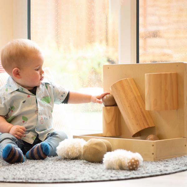 Wooden Activity Board - Textured Balls