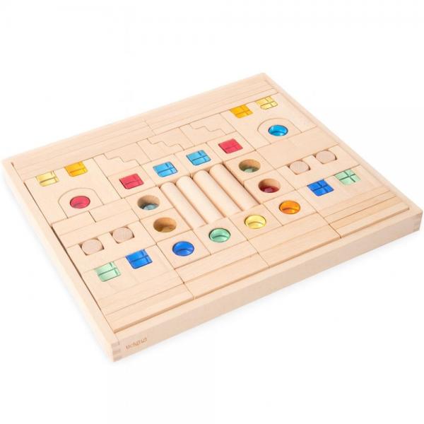 Wooden building gem blocks