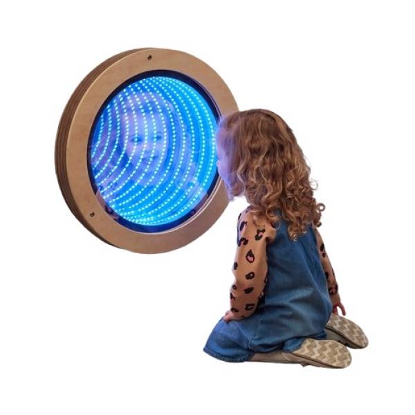 Wooden Infinity Mirror Tile with remote