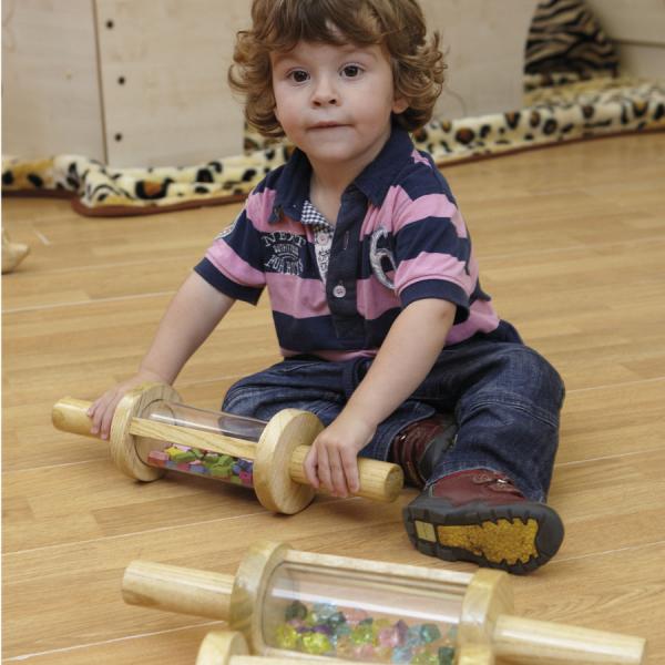 Wooden Treasure Cylinder Rolling - set of 3