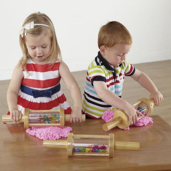 Wooden Treasure Cylinder Rolling - set of 3