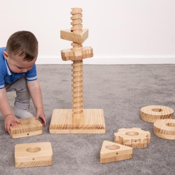 Wooden Twist & Turn Tower