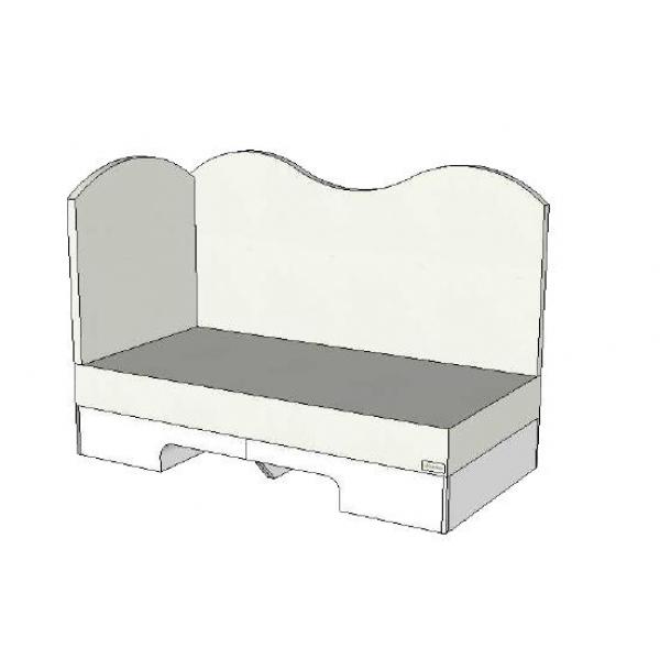 Small corner module waterbed 100x200 cm