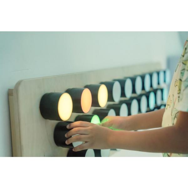 Rotating colour spectrum light panel