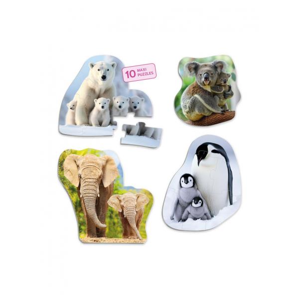 Maxi-puzzles animals and their babies