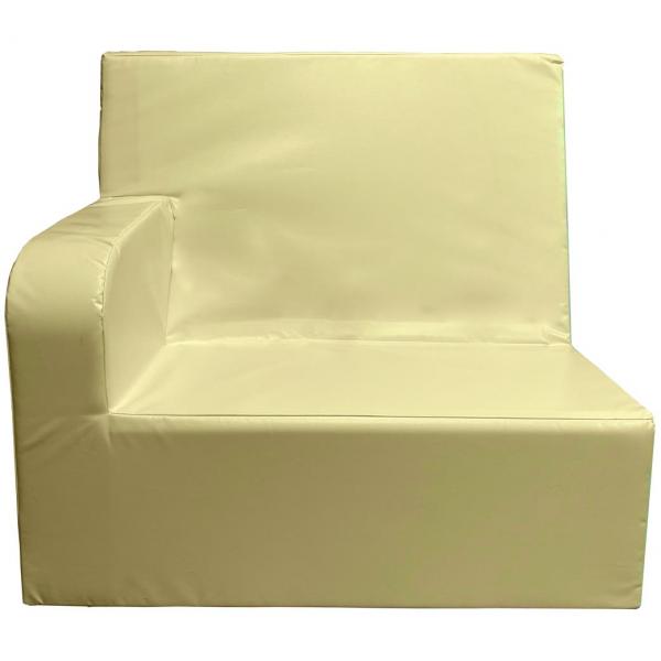 Nenko high back 2-seater, right armrest - cream