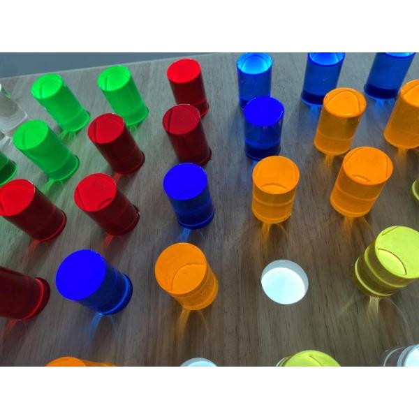 Storage tray for Wall hanging sensory light panel with coloured rods
