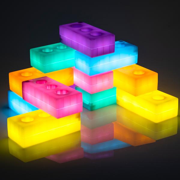 Light up glow construction blocks