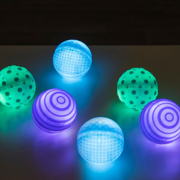Glowing tactile balls