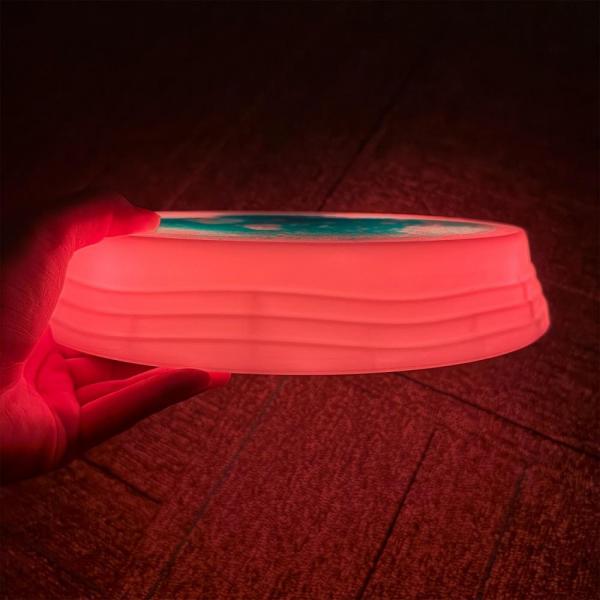 Round sensory LED balance stones with liquid
