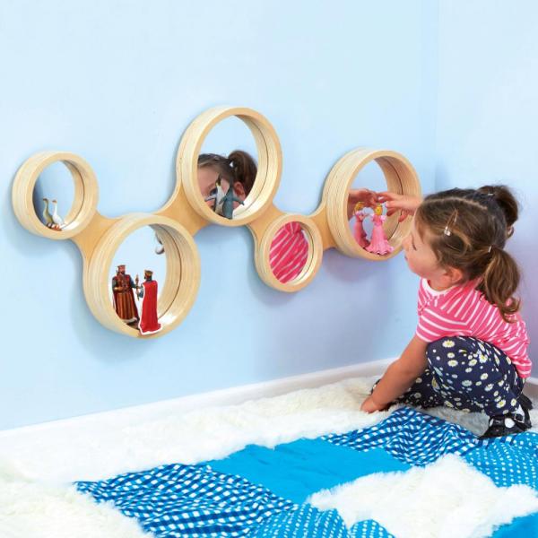 Wooden Framed Circle Mirror