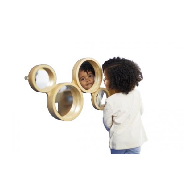 Wooden Framed Circle Mirror