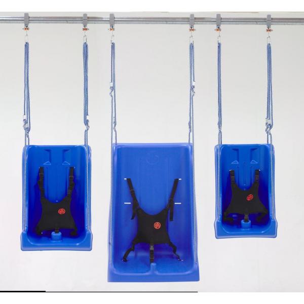 Swing seat dark blue with abduction medium - complete