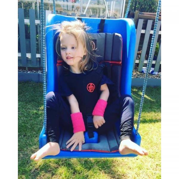 Swing seat dark blue with abduction medium - complete