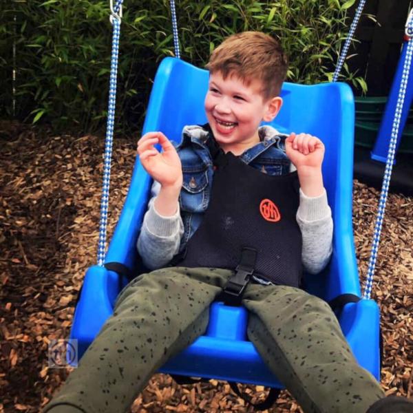 Swing seat dark blue with abduction medium - complete