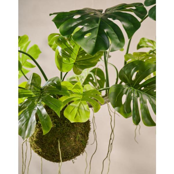 Silk-ka artificial hanging Monstera plant green – 60 cm