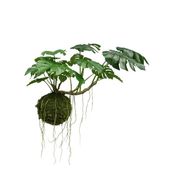Silk-ka artificial hanging Monstera plant green – 60 cm