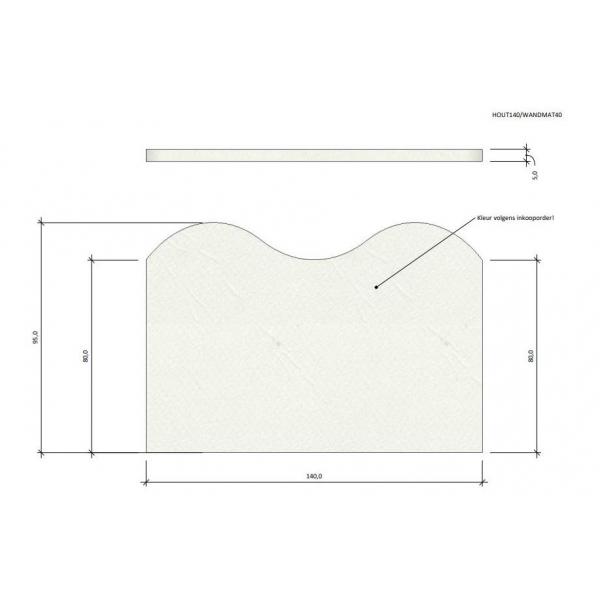 Wavy Wallcushion 140x95x5 cm - bisonyl2
