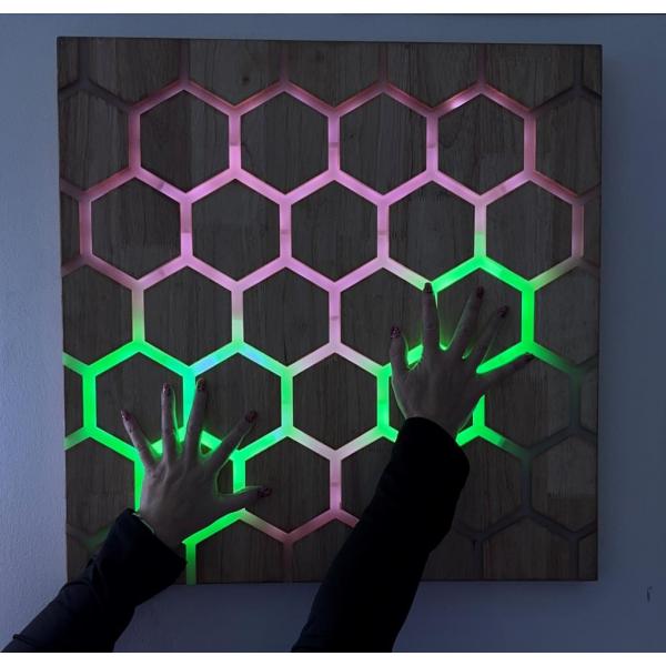Touch Interactive Honeycomb Panel, Wall Mounted