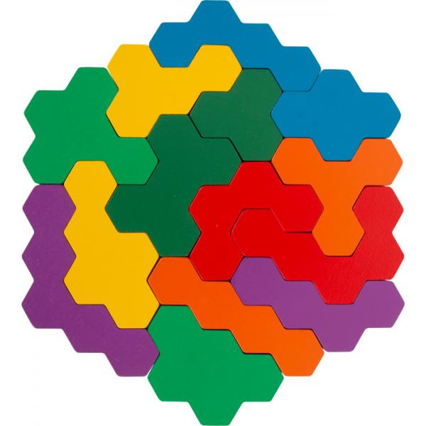 Hexagon Wooden Puzzle Learning Game