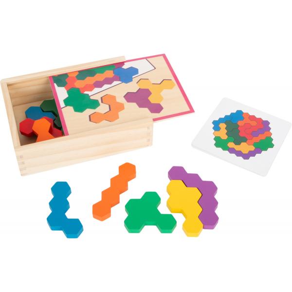 Hexagon Wooden Puzzle Learning Game
