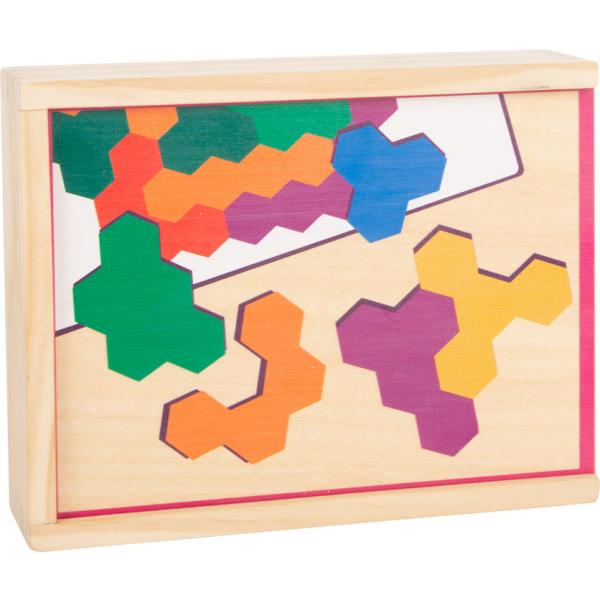 Hexagon Wooden Puzzle Learning Game