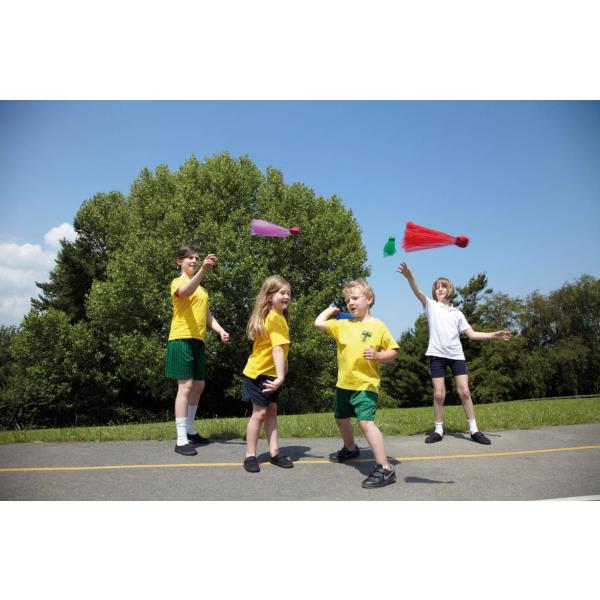 Floating scarves with bean bag