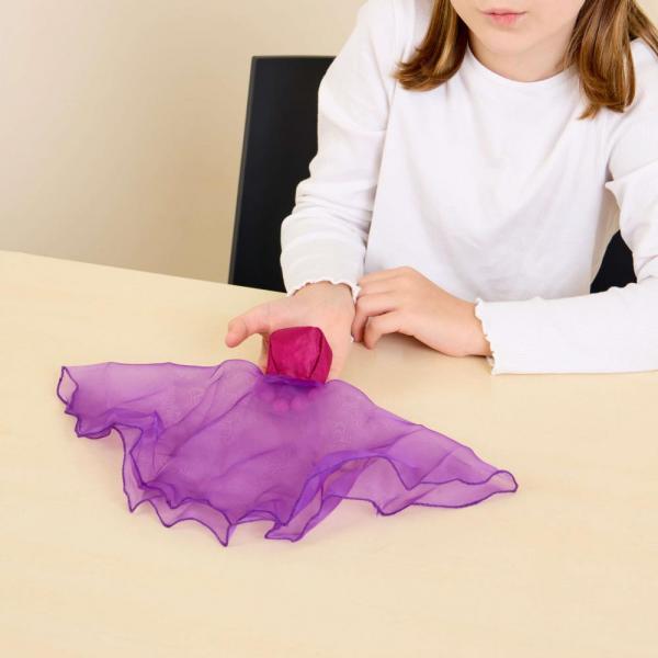 Floating scarves with bean bag