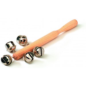 Bells on wooden stick