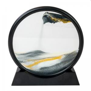 Moving sand landscape in glass