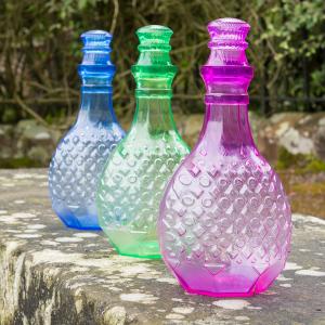 Large coloured bottles