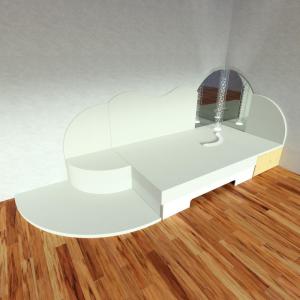 Corner Module Musical Waterbed 2 - 910 Canvas White