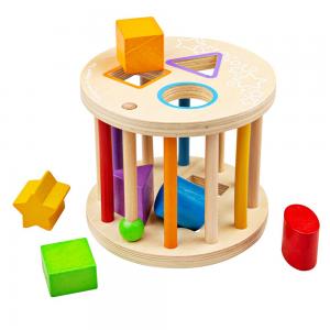 Wooden shape sorting cylinder