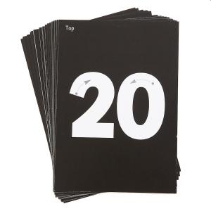 Card inserts for illuminated drawing boards - numbers 1-20