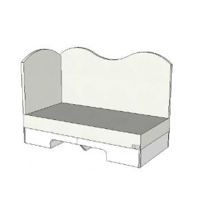 Small corner module waterbed 100x200 cm