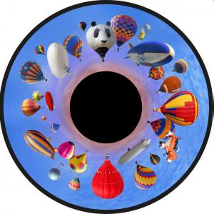 Magnetic Effect Wheel - Hot air balloons