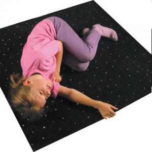 Milky Way Carpet - black 120 x 120 cm with Light source