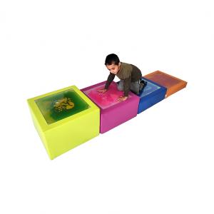 Set of gel tiles in sensory blocks